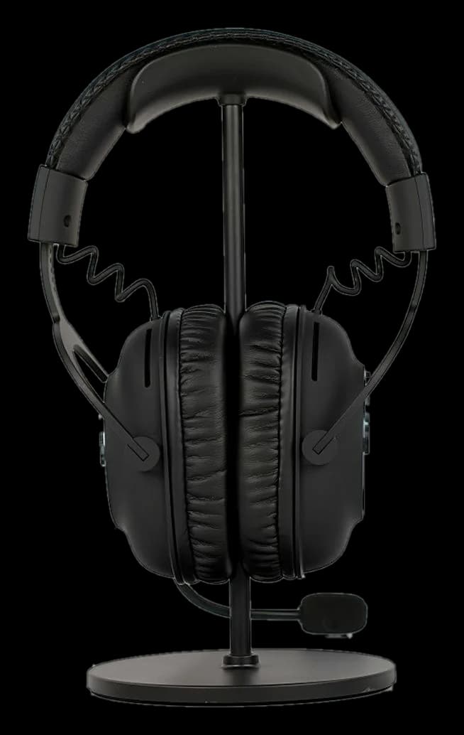 Headset Vortex 7.1 apoiado em um suporte